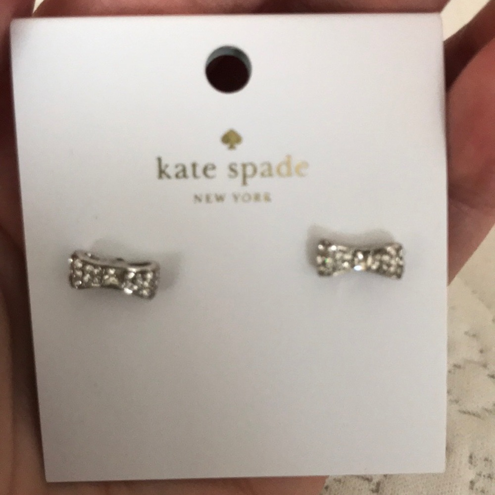 NWT Kate Spade bow sparkle studs